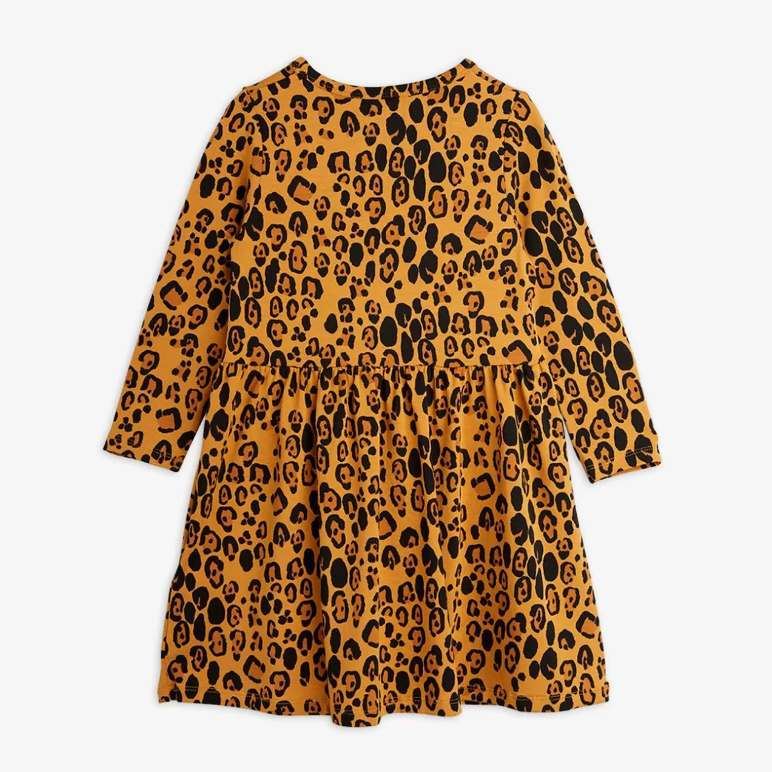 Best Basic Leopard Long Sleeve Dress Kids Dresses