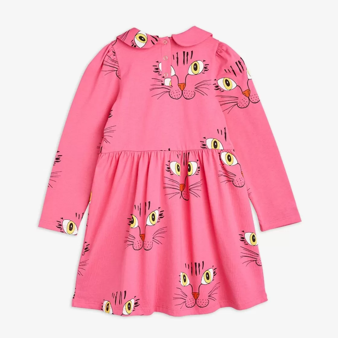 Store Cat Face Long Sleeve Dress Kids Dresses