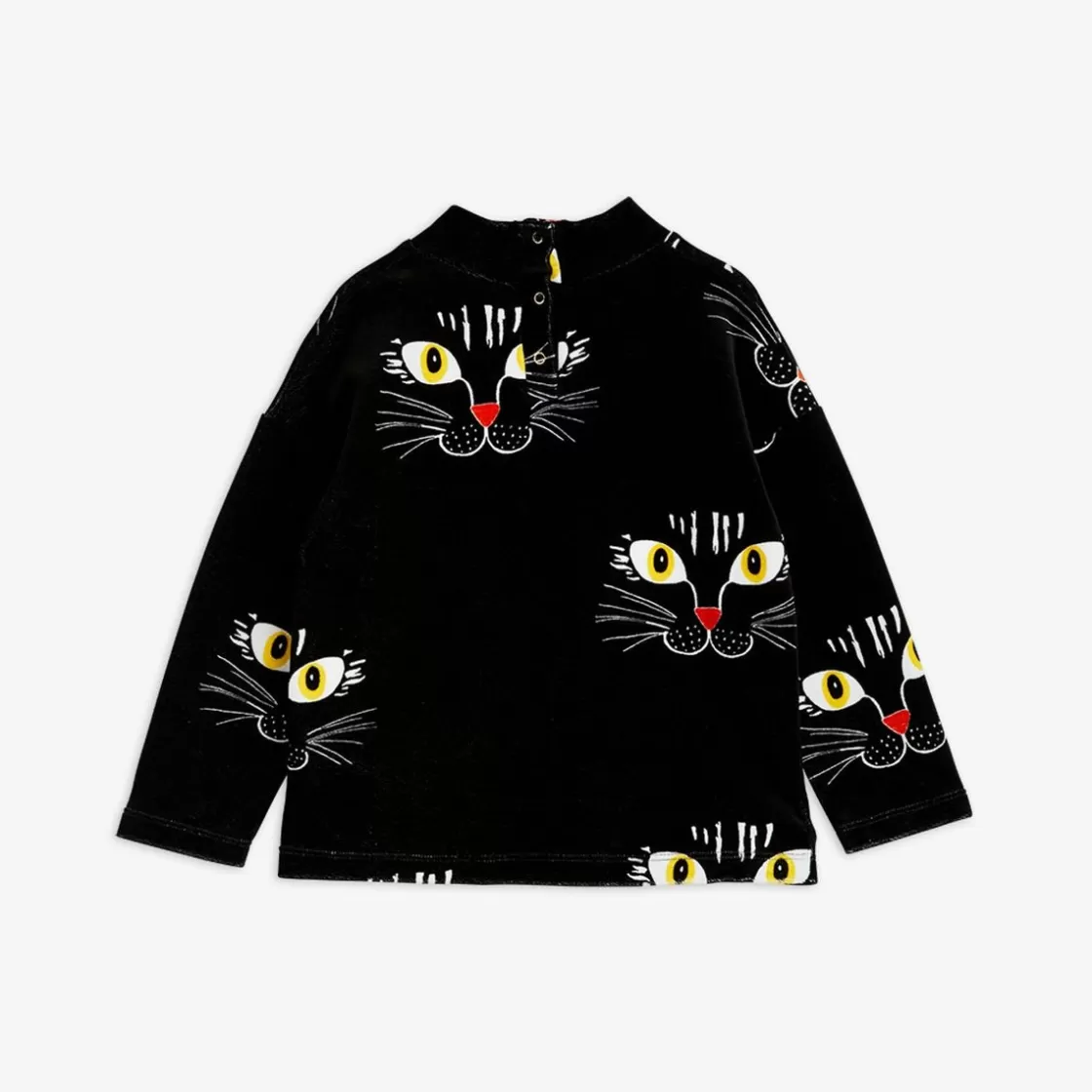 Cheap Cat Face Velour Sweatshirt Kids Sweaters