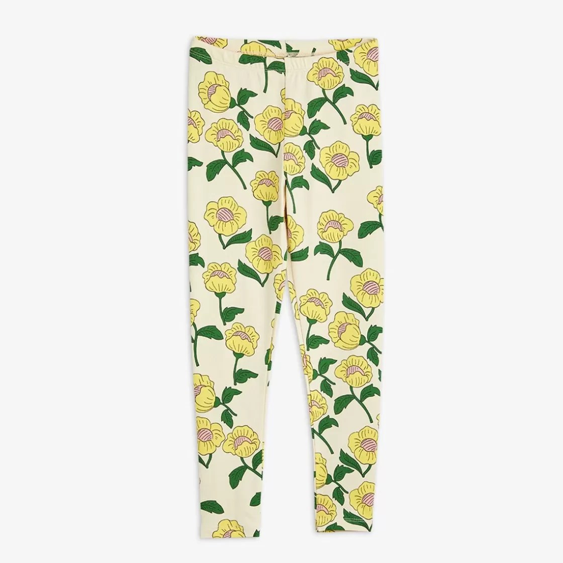 Fashion Flowers Leggings Yellow Kids Leggings