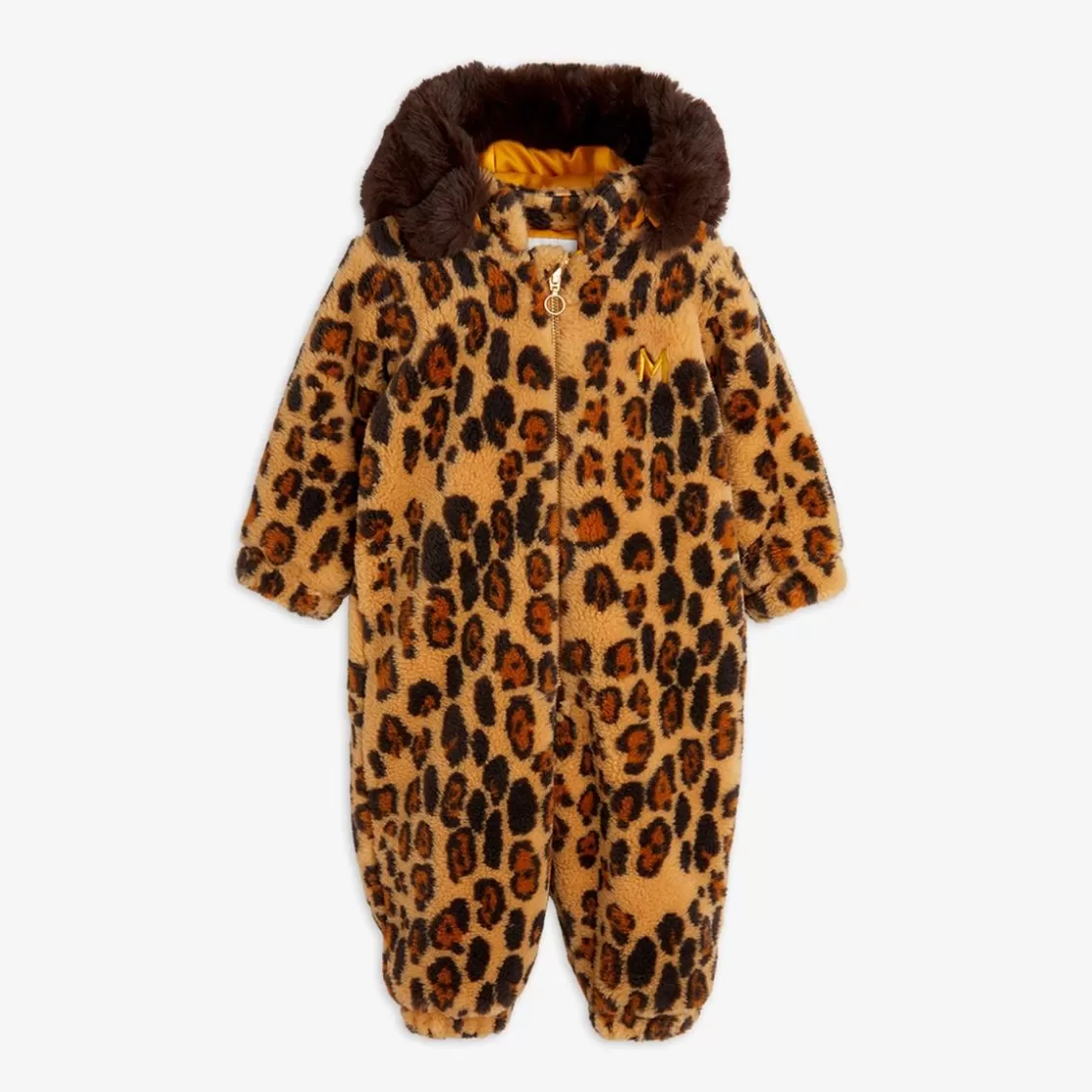 Cheap Leopard Faux Fur Baby Overall Snowsuits & Overalls | Fleece