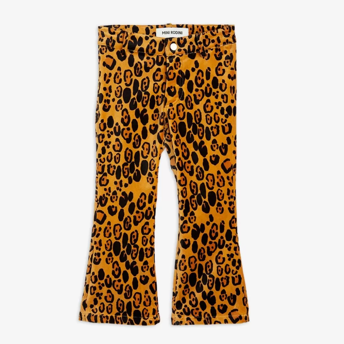 New Leopard Flared Velvet Trousers Kids Pants