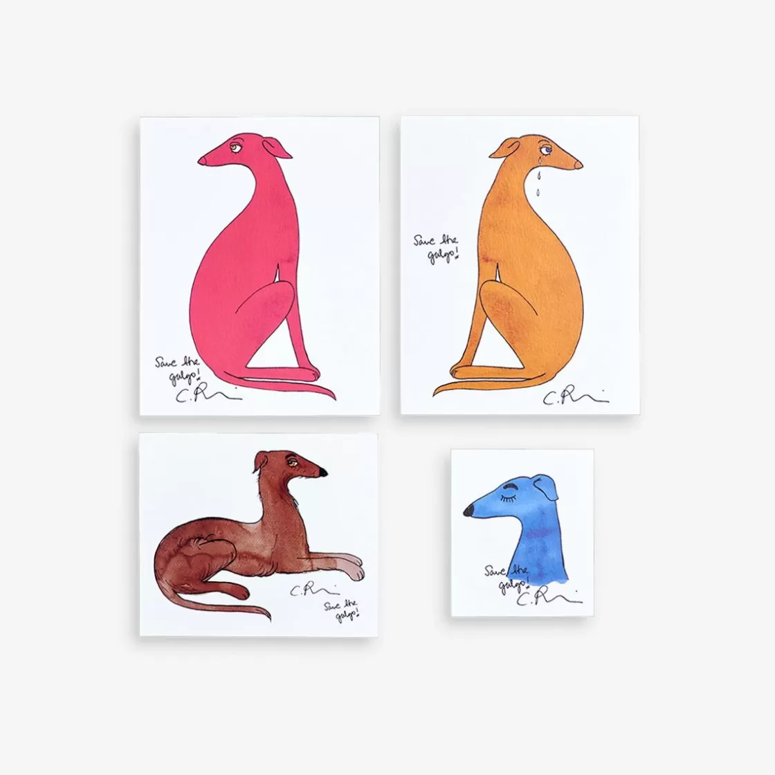 New 4-P GALGO WALL ART POSTERS Art Posters