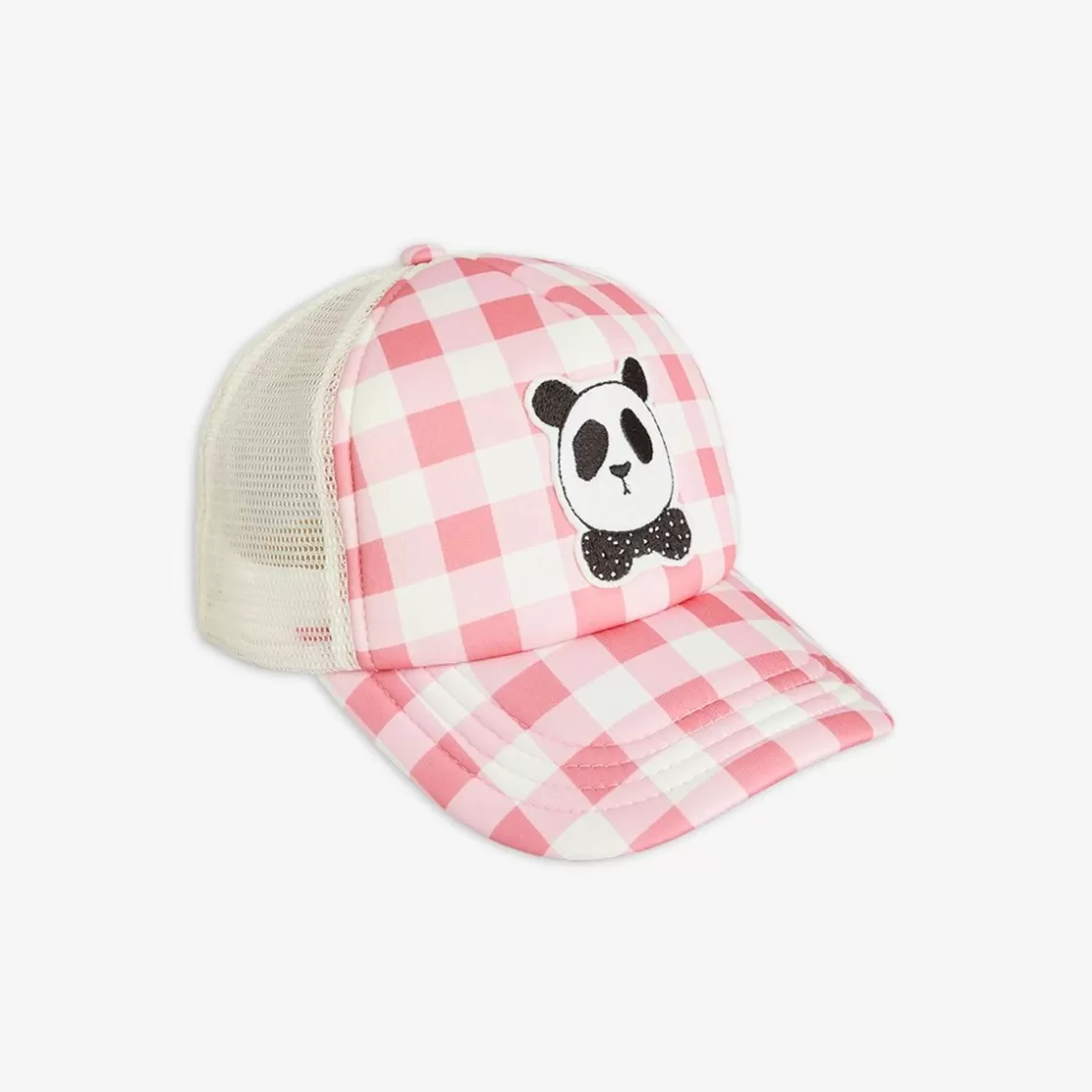 Clearance Panda Gingham Check Cap Kids Hats & Caps