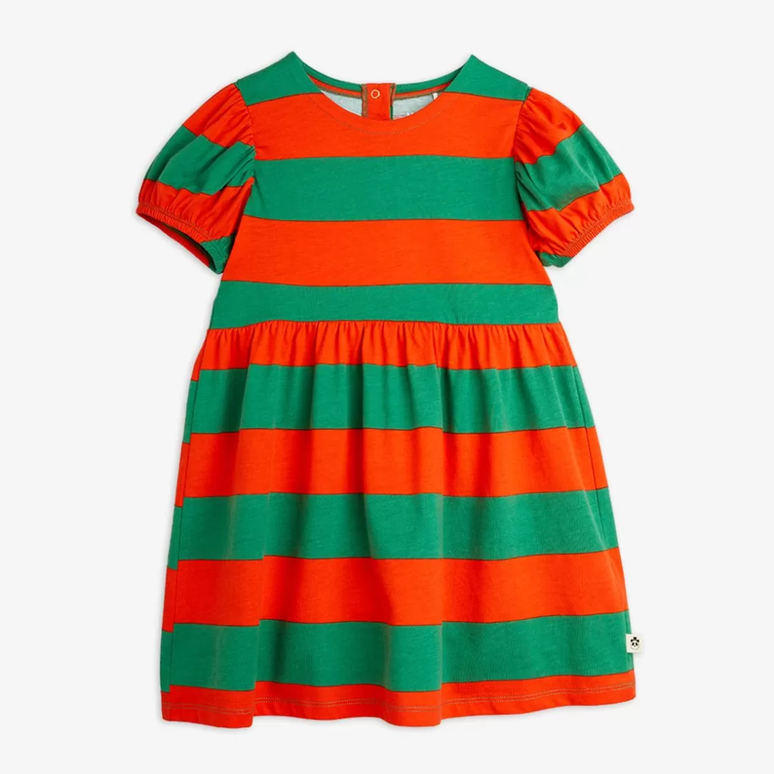 Discount Stripe Puff Sleeve Dress Kids Dresses