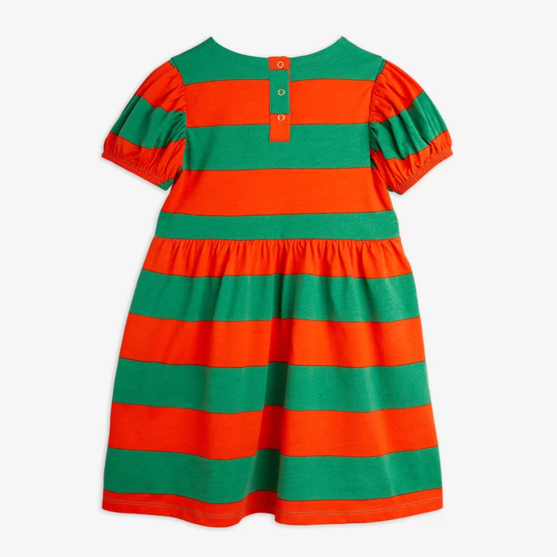 Discount Stripe Puff Sleeve Dress Kids Dresses