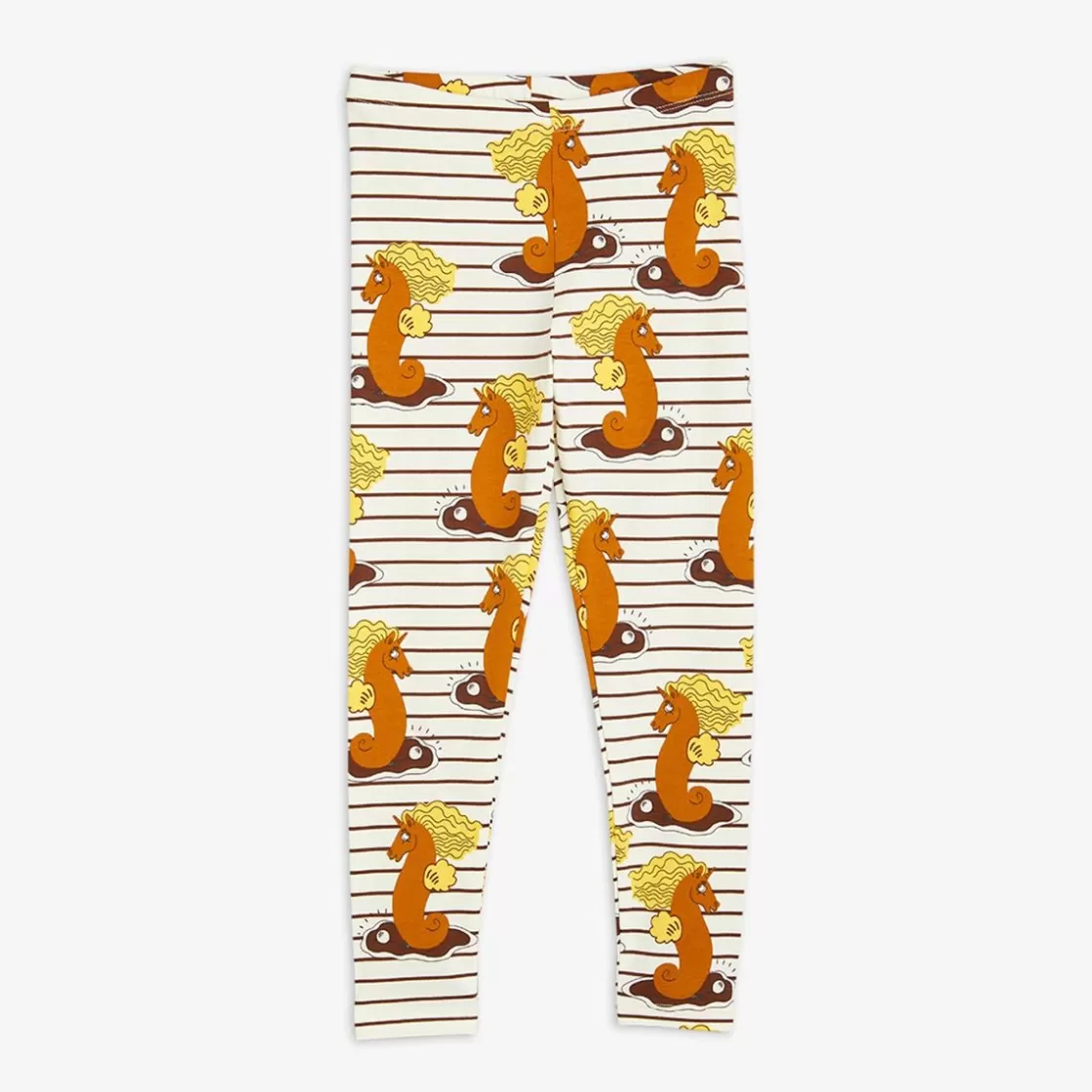 Hot Unicorn Seahorse Leggings Brown Kids Leggings